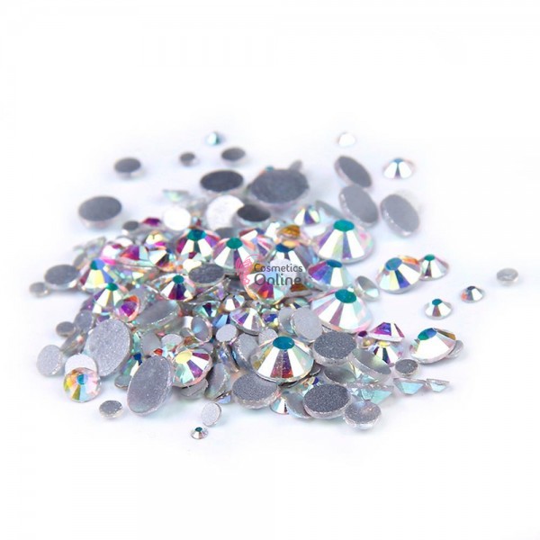 Strasuri din Cristale 100 bucati SC020 Argintii cu Reflexii Mixt 1,3-4,0mm